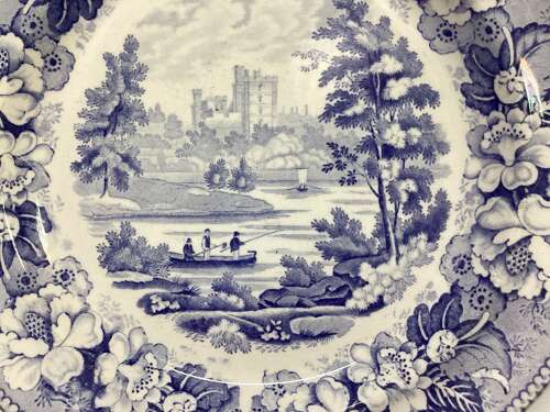 EARLY 19TH CENTURY BLUE AND WHITE PLATE