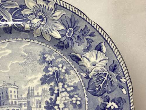BLUE AND WHITE PLATE 'BELVOIR CASTLE'