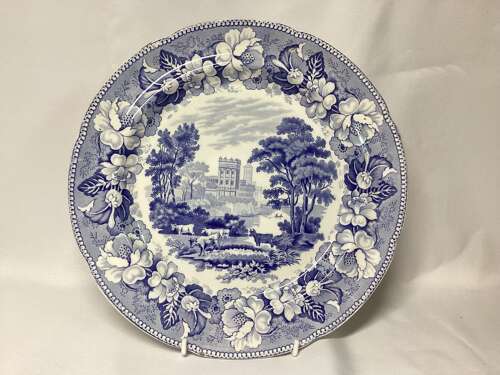 ROGERS GEORGIAN BLUE & WHITE PLATE