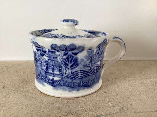 19TH CENTURY WILLOW MUSTARD POT