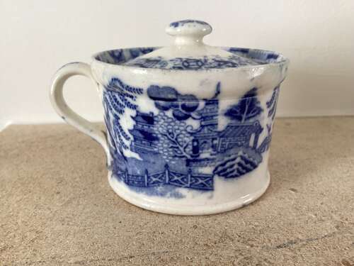 19TH CENTURY WILLOW MUSTARD POT