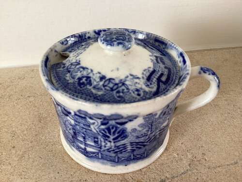19TH CENTURY WILLOW MUSTARD POT