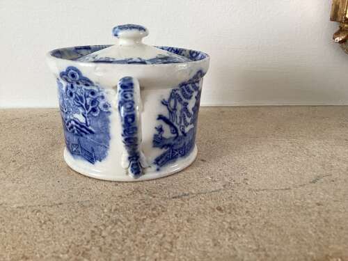 19TH CENTURY WILLOW MUSTARD POT
