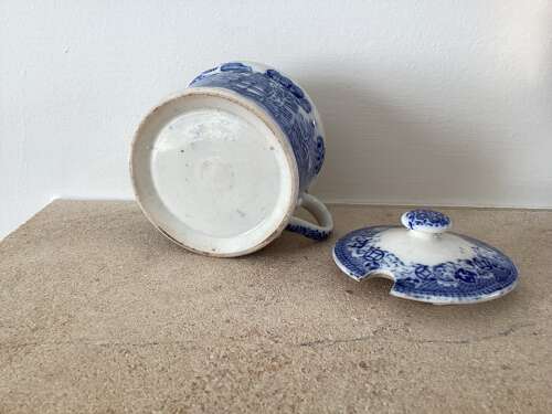 19TH CENTURY WILLOW MUSTARD POT