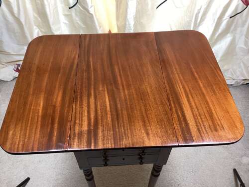 MAHOGANY REGENCY PERIOD PEMBROKE WORK TABLE