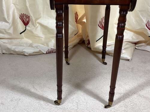 MAHOGANY REGENCY PERIOD PEMBROKE WORK TABLE