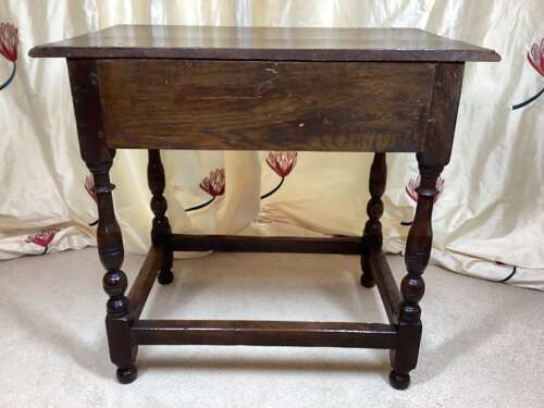 GEORGE III ENGLISH OAK SIDE TABLE