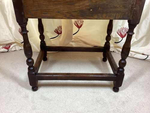 GEORGE III ENGLISH OAK SIDE TABLE