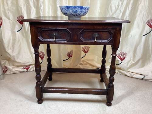 GEORGE III ENGLISH OAK SIDE TABLE