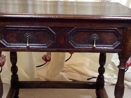 GEORGE III ENGLISH OAK SIDE TABLE