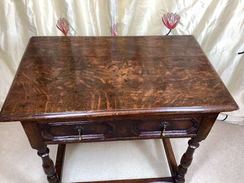 GEORGE III ENGLISH OAK SIDE TABLE