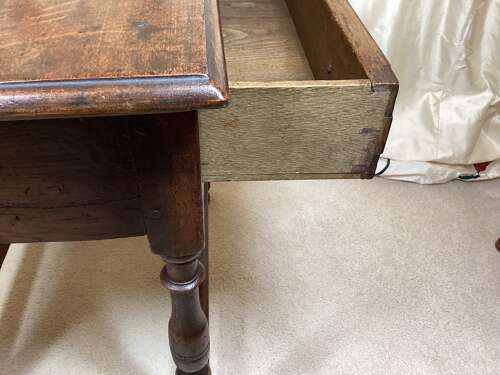 GEORGE III ENGLISH OAK SIDE TABLE