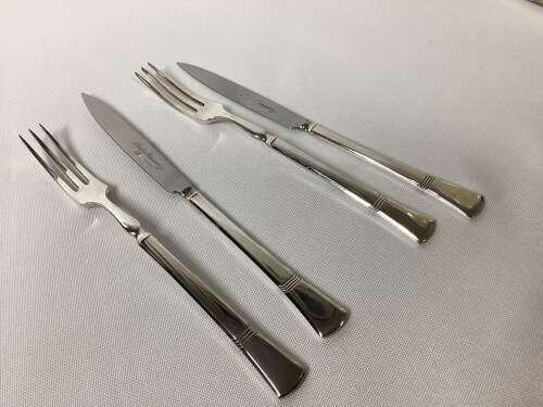 ART DECO FRUIT KNIVES AND FORKS