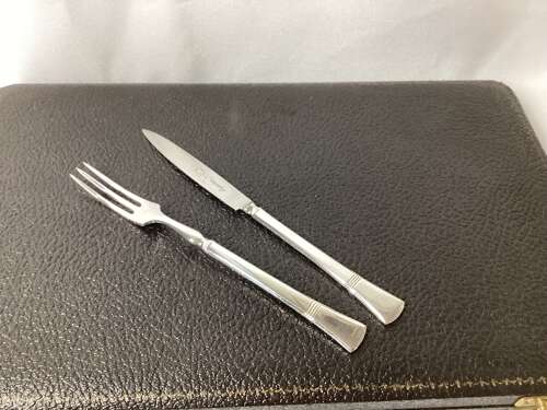 ART DECO FRUIT KNIVES AND FORKS