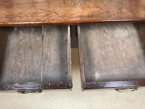 GEORGIAN OAK SIDE TABLE/LOWBOY