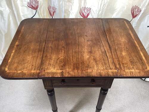 SMALL REGENCY ROSEWOOD PEMBROKE TABLE