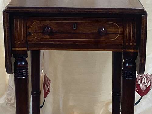 SMALL REGENCY ROSEWOOD PEMBROKE TABLE