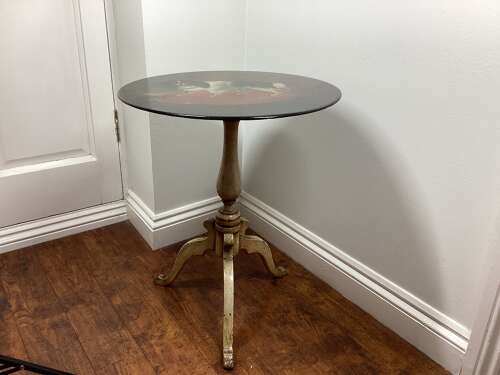 PAINTED 19TH CENTURY SLATE TOP TABLE