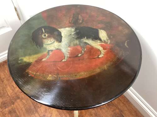 PAINTED 19TH CENTURY SLATE TOP TABLE