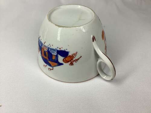 NEW HALL CUP AND SAUCER IN IMARI COLOURS