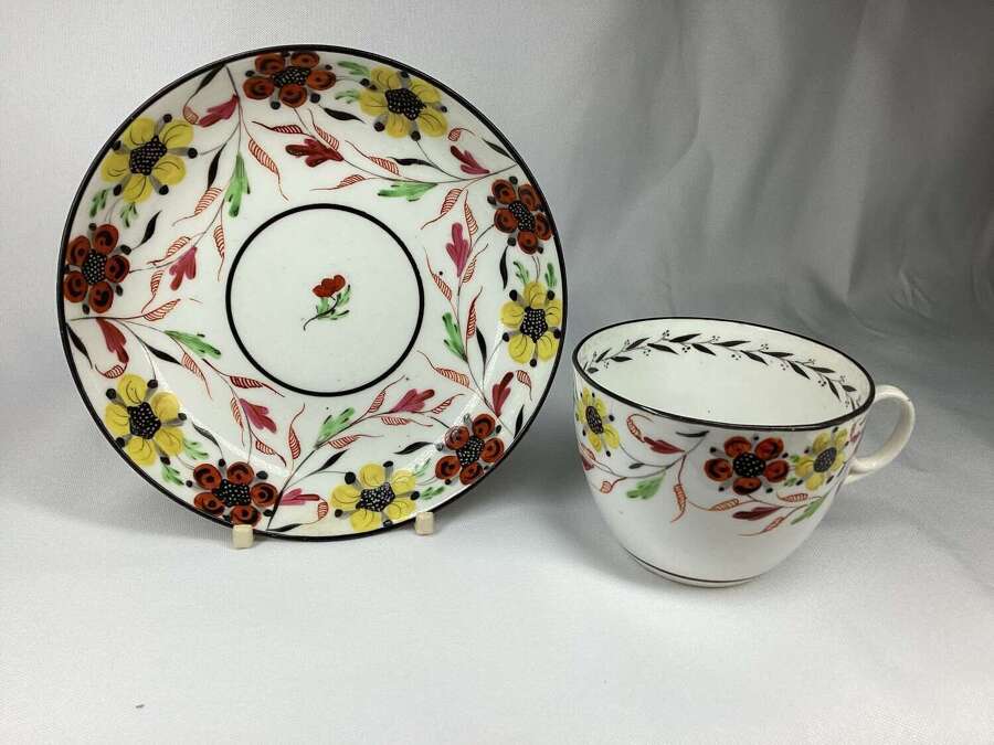 NEW HALL TEA CUP AND SAUCER