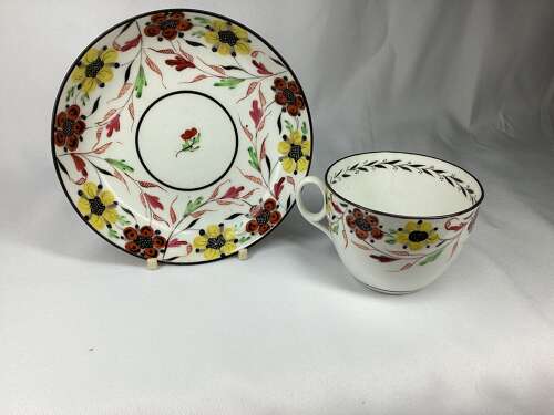 NEW HALL TEA CUP AND SAUCER