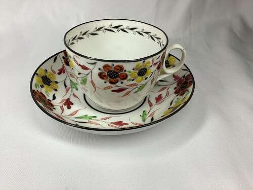 NEW HALL TEA CUP AND SAUCER