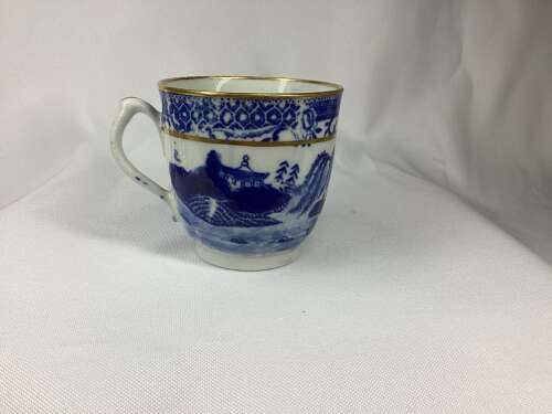 NEW HALL TRIPLE WILLOW PATTERN COFFEE CUP