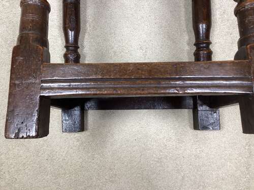 17TH CENTURY JOINED OAK  STOOL