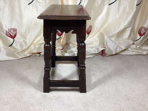 17TH CENTURY JOINED OAK  STOOL